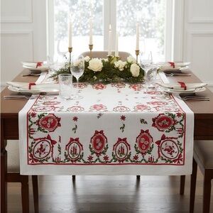 Vintage 60’s Printed Nostalgic Christmas Icon Table Cloth
